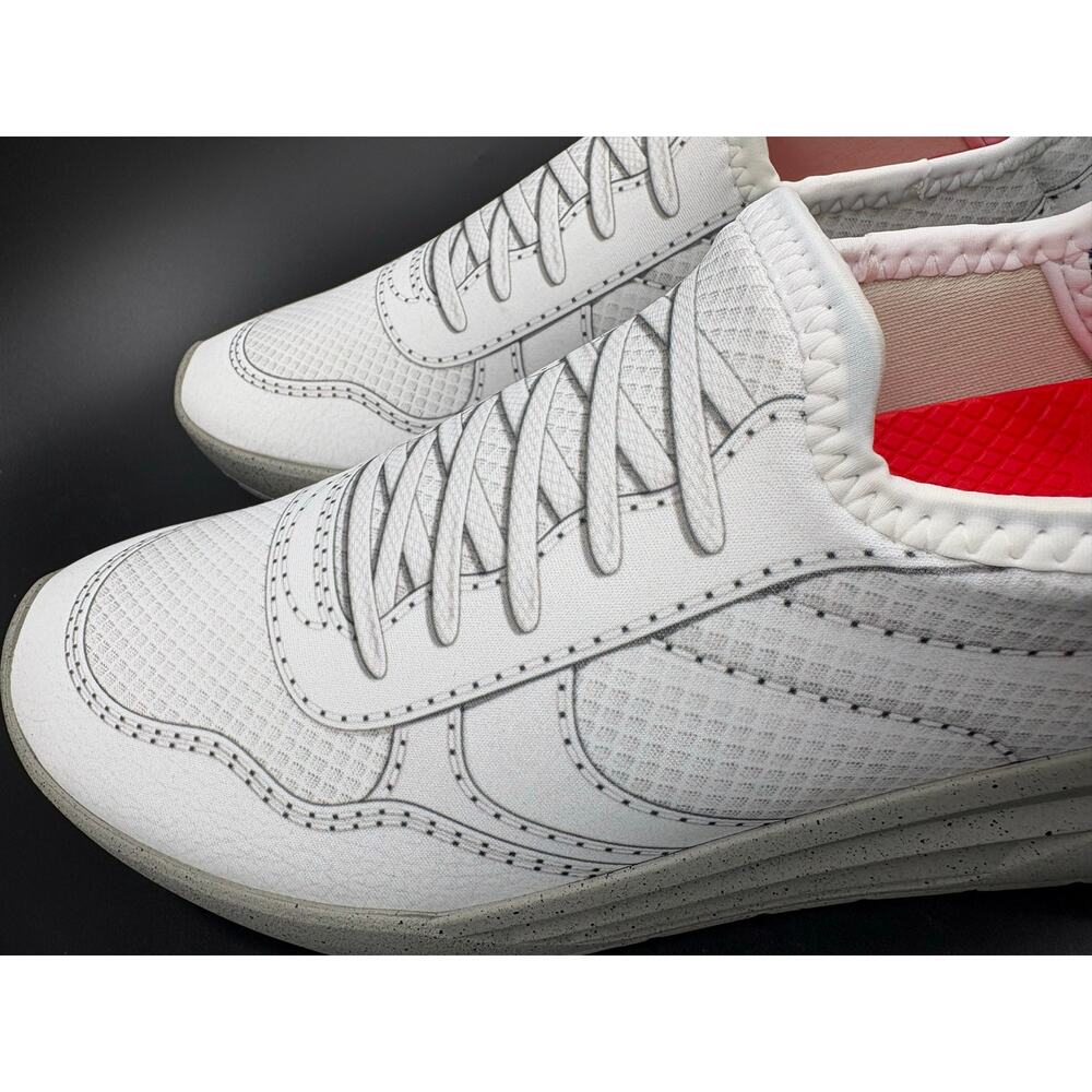 Psudo Men’s Court White Slip On Sneakers Size 10 New with Box - Picture 4 of 6
